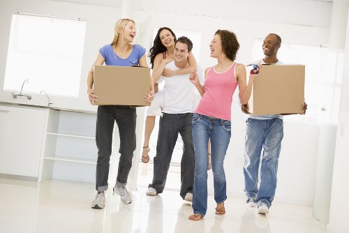 Commercial moving team planning a business relocation in Enfield