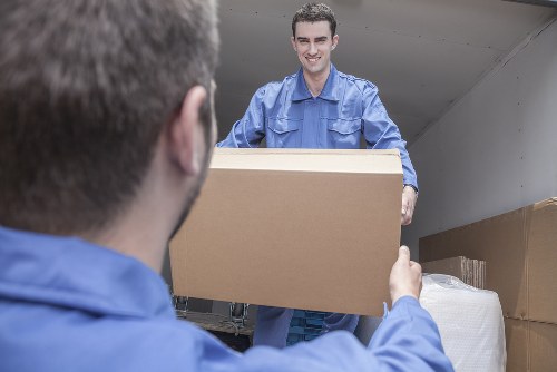 Customer booking a man and van transport service online