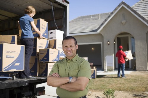 Packed household items ready for house removals in Enfield