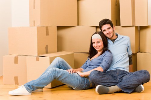 Removal van loaded for a local Enfield property move