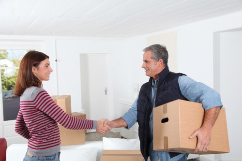 Careful labelling and organised box packing during a local move