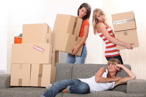 A local removals crew preparing for a home move in Enfield