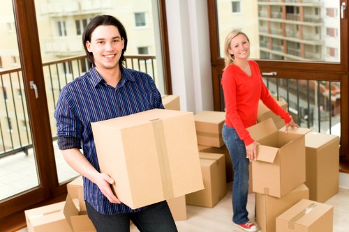 Sturdy cardboard boxes and wrapping materials for local moves